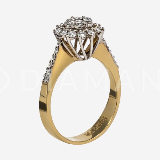 Золотое кольцо с бриллиантом, арт. 170421.04.13 