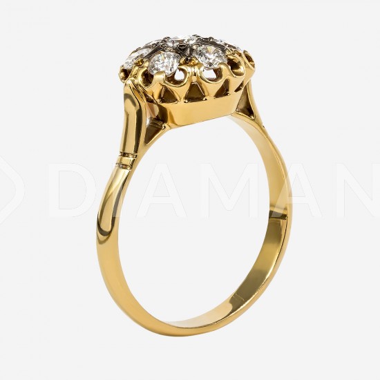 Золотое кольцо с бриллиантом, арт. 170421.04.14