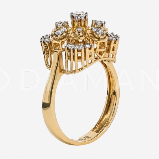 Золотое кольцо с бриллиантом, арт. 170421.04.19