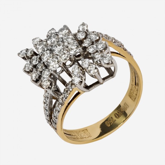 Золотое кольцо с бриллиантом, арт. 170421.04.21