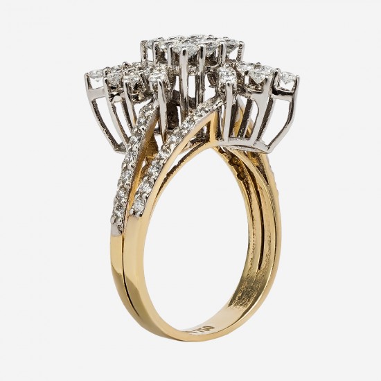 Золотое кольцо с бриллиантом, арт. 170421.04.21