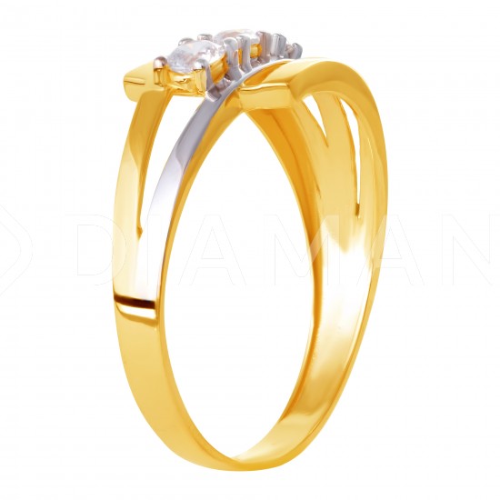 Золотое кольцо с цирконием арт. 171021.09.07.tk-215