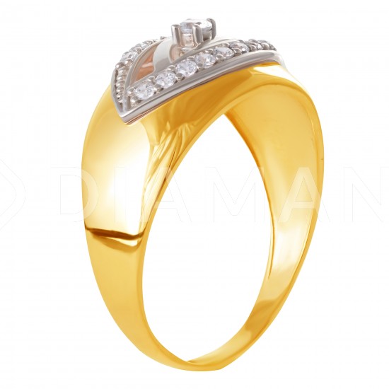 Золотое кольцо с цирконием арт. 171021.09.12.tk-95
