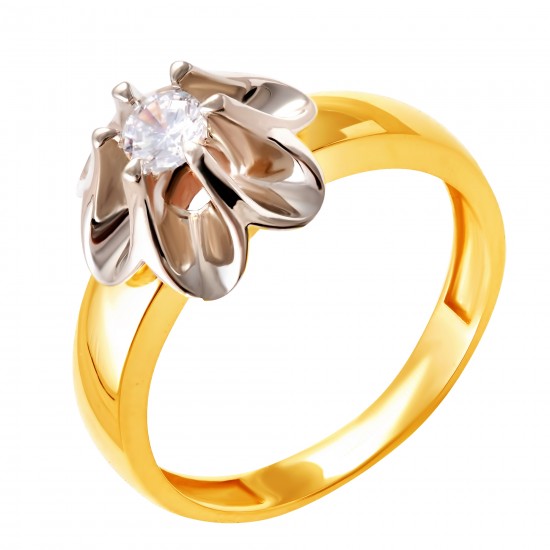Золотое кольцо с цирконием арт. 171021.09.13.tk-289