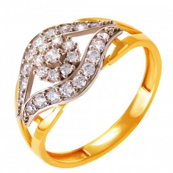 Золотое кольцо с цирконием арт. 171021.09.16.tk-132