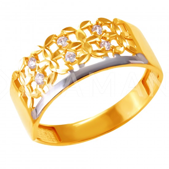 Золотое кольцо с цирконием арт. 171021.09.18.tk-247