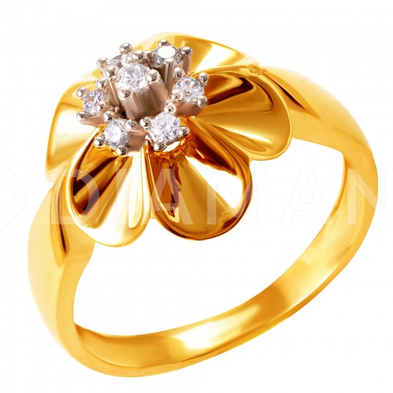 Золотое кольцо с цирконием арт. 171021.09.21.tk-90