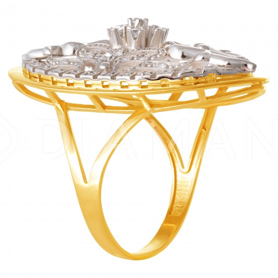 Золотое кольцо с цирконием арт. 171021.09.29.пе-25