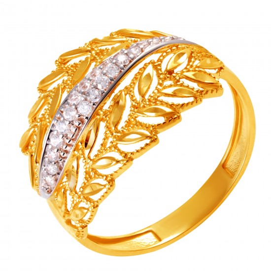 Золотое кольцо с цирконием арт. 171021.09.31.пе-37