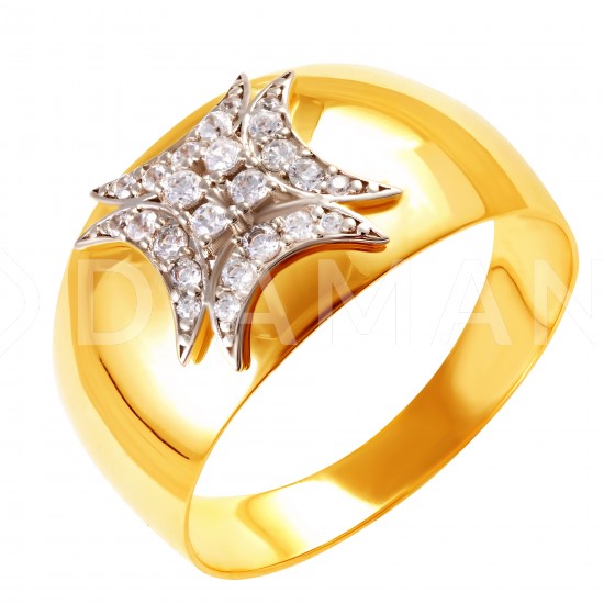 Золотое кольцо с цирконием арт. 171021.09.34.пе-41