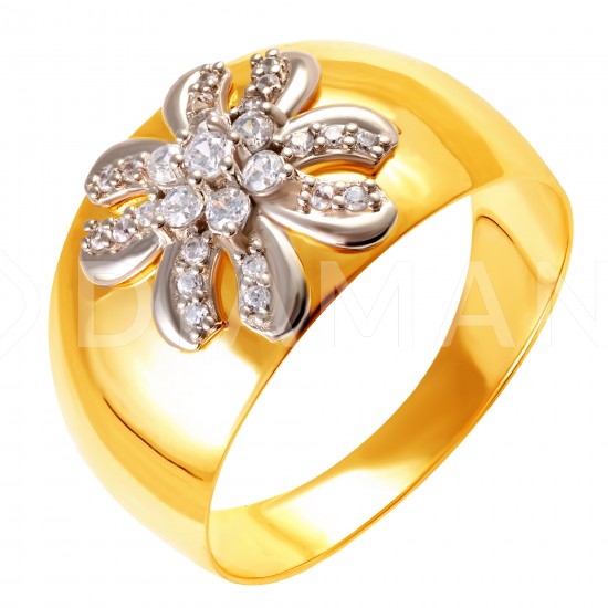 Золотое кольцо с цирконием арт. 171021.09.37.пе-43