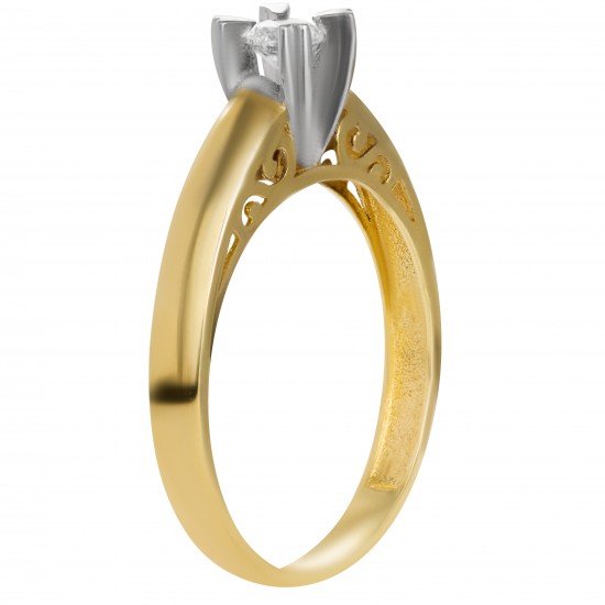 Золотое помолвочное кольцо, арт. 180821.07.03