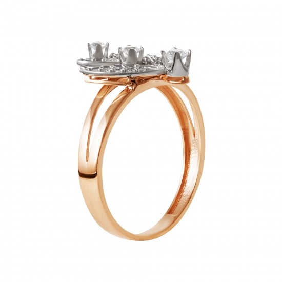 Золотое кольцо с цирконием арт. 181021.09.44.ae-23
