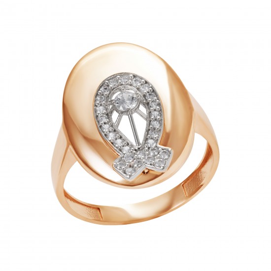 Золотое кольцо с цирконием арт. 181021.09.46.ae-25