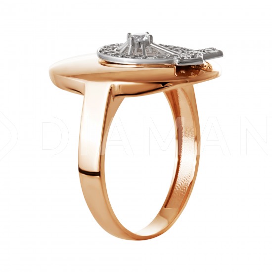 Золотое кольцо с цирконием арт. 181021.09.46.ae-25