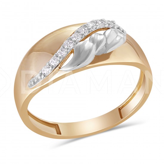 Золотое кольцо с цирконием арт. 181121.09.04