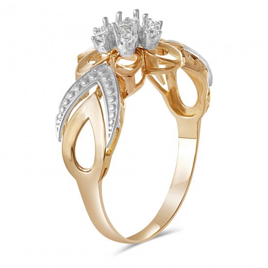 Золотое кольцо с цирконием арт. 181121.09.19