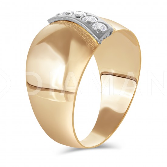Золотое кольцо с цирконием арт. 181121.09.21