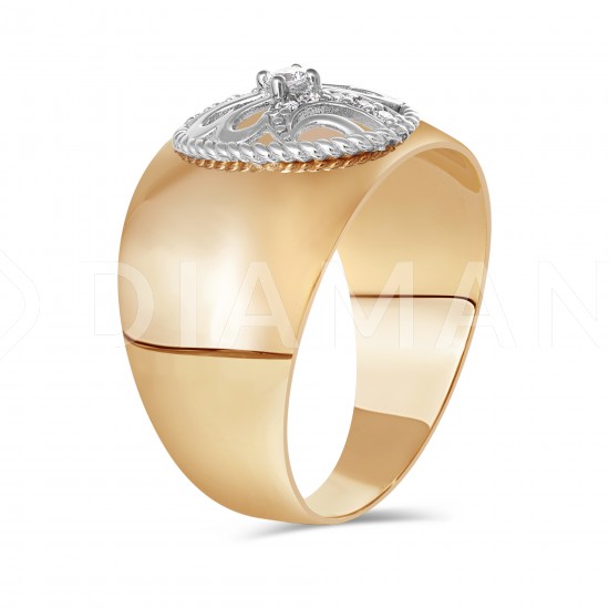 Золотое кольцо с цирконием арт. 181121.09.25