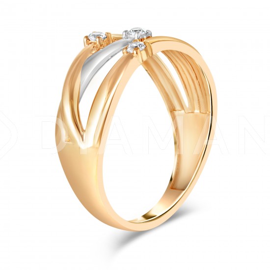 Золотой кольцо с цирконием арт. 201021.09.37.tkm-13