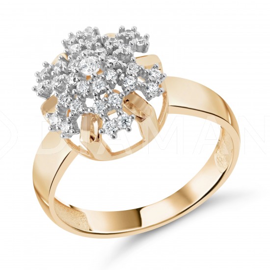 Золотое кольцо с цирконием арт. 201221.10.21-37