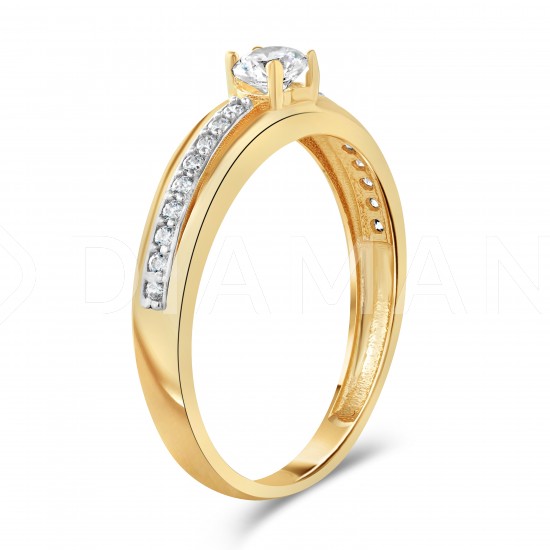 Золотое кольцо с цирконием арт. 201221.10.22-102