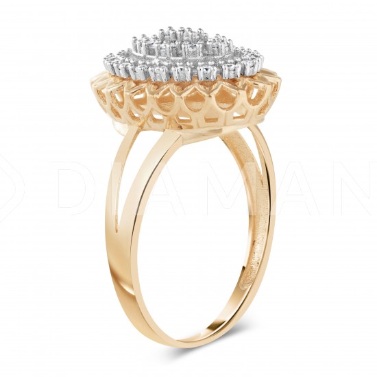 Золотое кольцо с цирконием арт. 201221.10.23-284