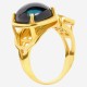 Золотой комплект, кольцо, серьги и подвеска с топаз и бриллиантом, арт. 210421.04.13