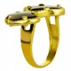 Золотой комплект, кольцо и серьги, арт. 210821.07.05