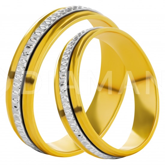 Золотое обручальное кольцо, арт. 230821.07.02