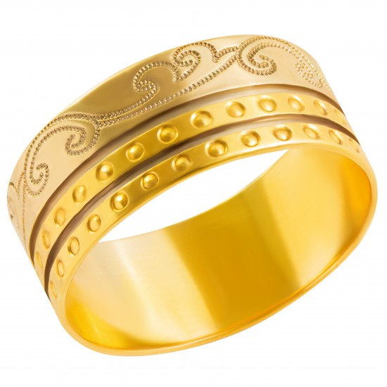 Золотое обручальное кольцо, арт. 230821.07.03