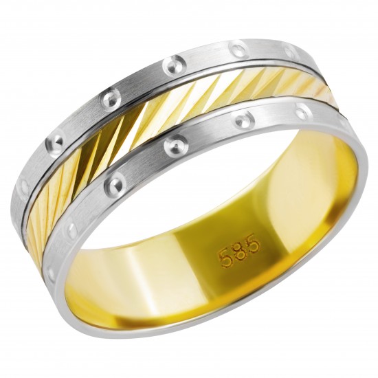 Золотое обручальное кольцо, арт. 230821.07.14