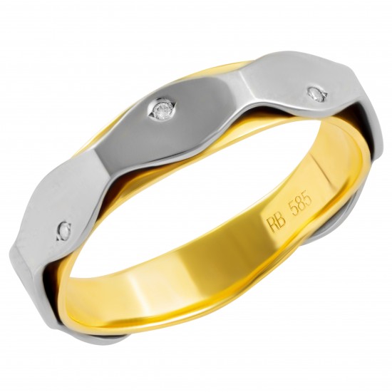 Золотое обручальное кольцо, арт. 230821.07.15