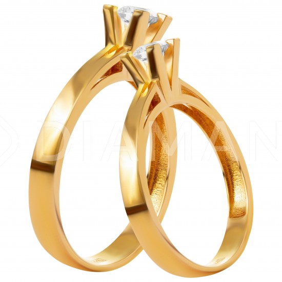 Золотое помолвочное кольцо, арт. 230821.07.20