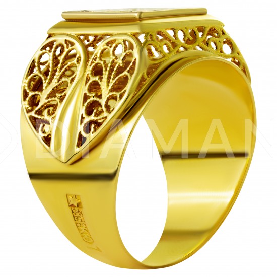 Мужское золотое кольцо, арт. 230821.07.27