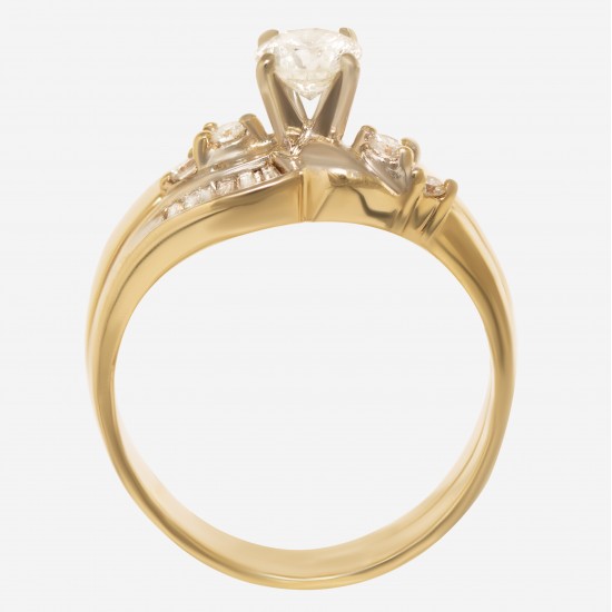 Золотое кольцо с бриллиантом арт. 250321.03.04