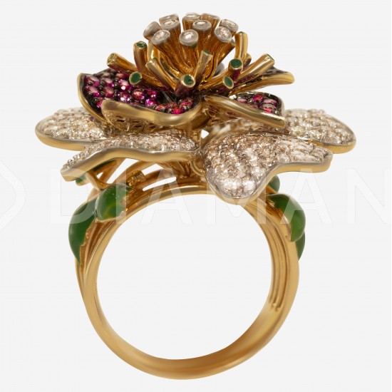 Золотое кольцо с бриллиантом арт. 250321.03.18
