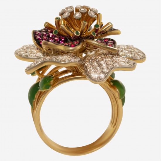Золотое кольцо с бриллиантом арт. 250321.03.18