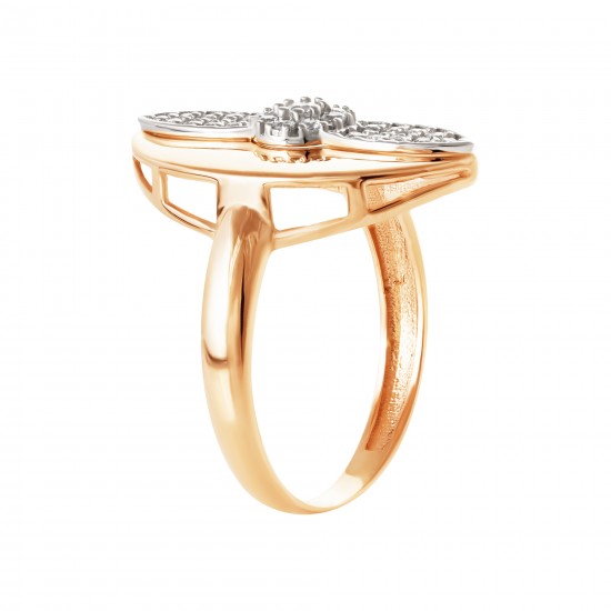 Золотое кольцо с цирконием арт.  251121.09.15