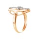 Золотое кольцо с цирконием арт.  251121.09.15