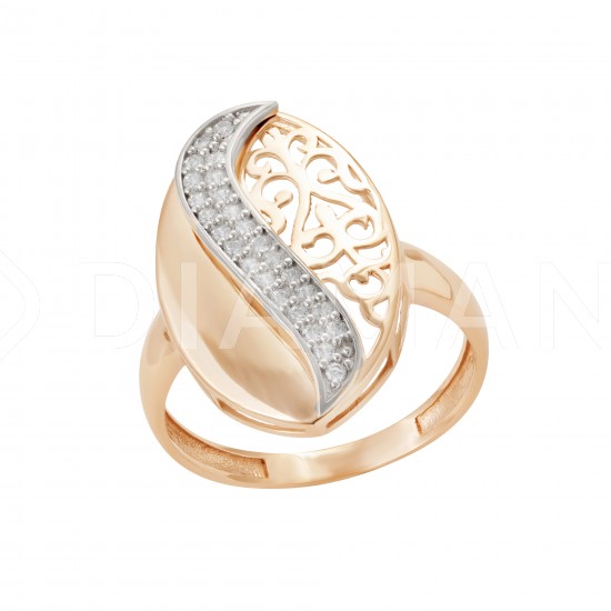 Золотое кольцо с цирконием арт. 251121.09.22