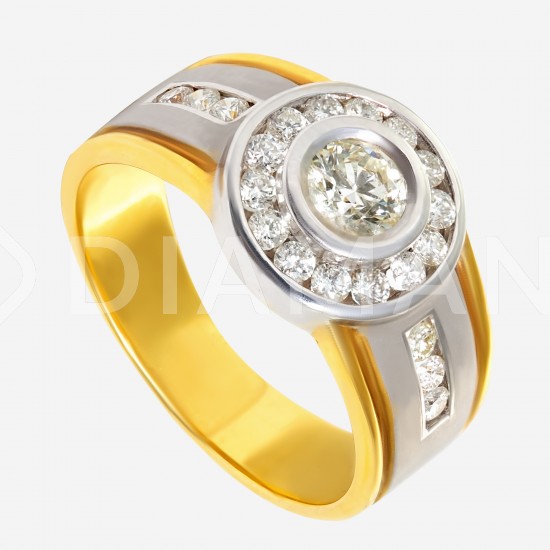 Золотое кольцо с бриллиантом арт. 260321.03.05