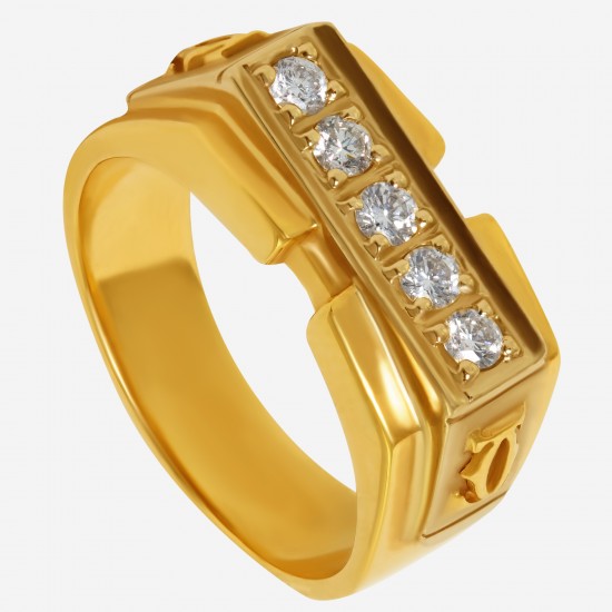 Золотое кольцо с бриллиантом арт. 260321.03.10