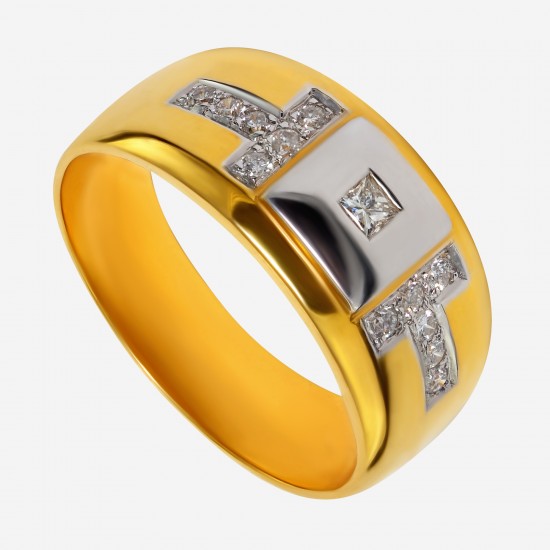Золотое кольцо с бриллиантом арт. 260321.03.12
