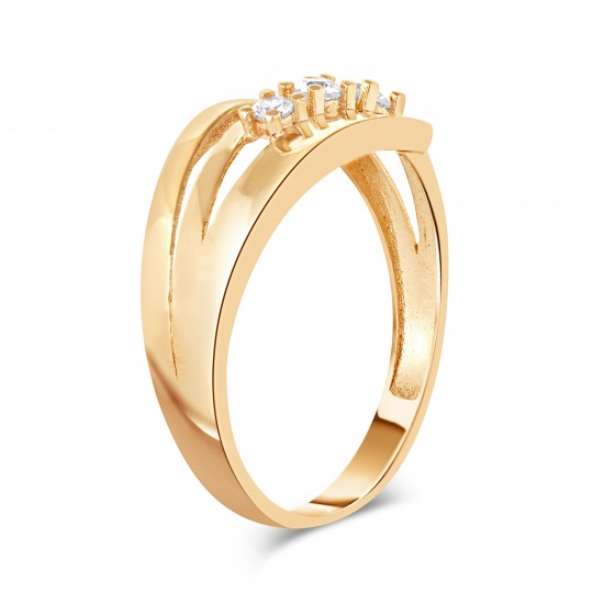 Золотое кольцо с цирконием арт. 280122.11.07