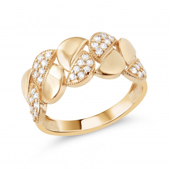 Золотое кольцо с цирконием арт. 280122.11.08