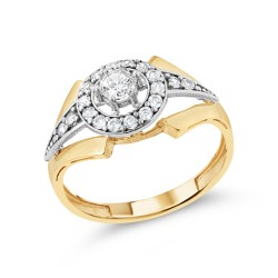 Золотое кольцо с цирконием арт. 280122.11.17
