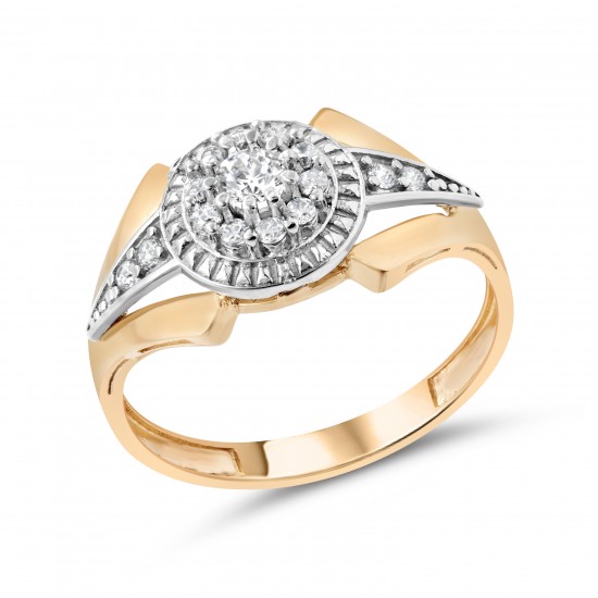 Золотое кольцо с цирконием арт. 280122.11.20