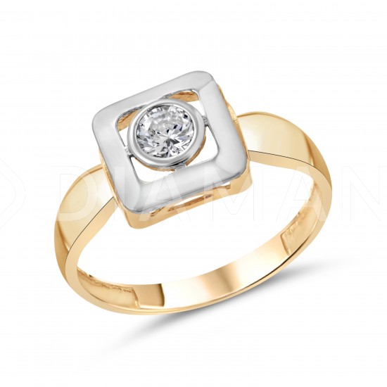 Золотое кольцо с цирконием арт. 290122.11.07