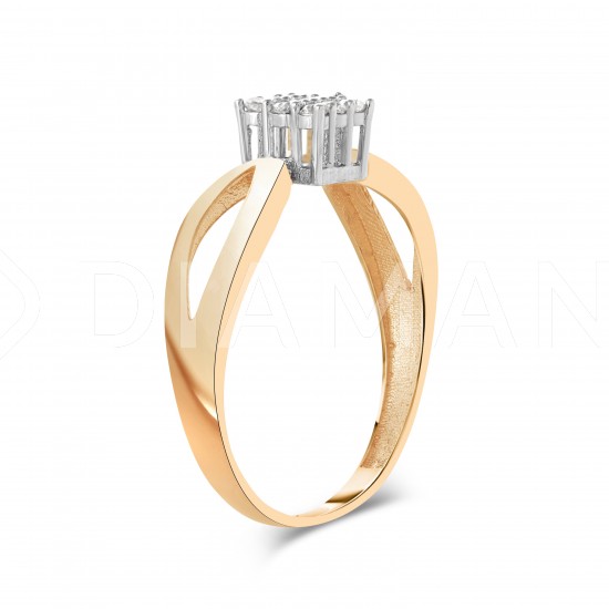 Золотое кольцо с цирконием арт. 290122.11.10